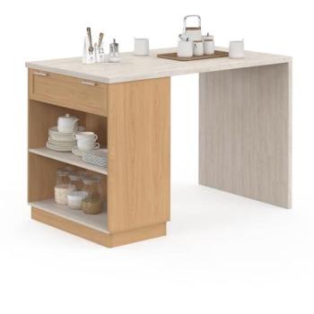 Table Haute 130 cm – Plateau Travertin VITO