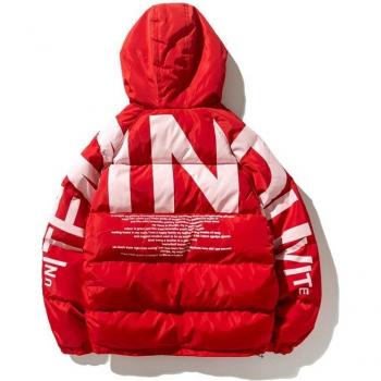 Rote Windjacke für Männer mit Kapuze
