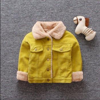 1-4Y Baby Boys Girls Warm Fleece Jacket Long Sleeve Outwear