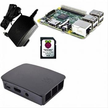 KIT RASPBERRY PI 3 MODELO B / MICROSD 32GB NOOBS / FUENTE DE ALIMENTACIÓN NEGRA / CAJA NEGRA-GRIS