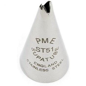 Zilver Standaard Supatube PME RVS Medium Leaf Tip