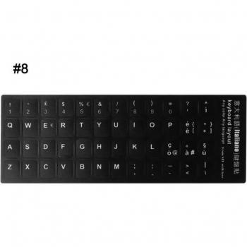 Clavier Polyglot – Stickers Blancs Portable