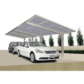 Ximax Doppelcarport Linea Typ 60 Tandem-Edelstahl-Look, Aluminium