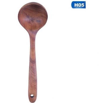 Vajilla Teca: Cucharas y Colador Premium