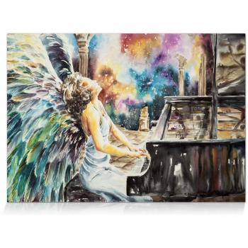 Puzzle Chat aux Fleurs Oiseau Bleu