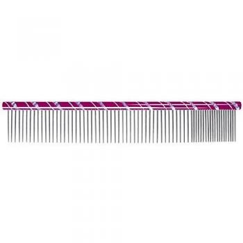 Peigne à cheveux métallisé 25 cm – finition rouge