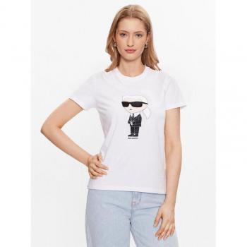 Karl Lagerfeld Ikonik T-Shirt 230W1700 Weiß Regular Fit – S