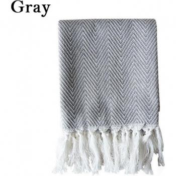 Cotton Table Mat with Wavy Tassels 38x60cm