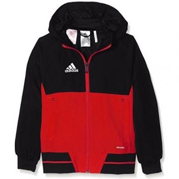 Giacca Adidas Tiro 17 per bambini – tonalità nero/rosso scarlatto/bianco