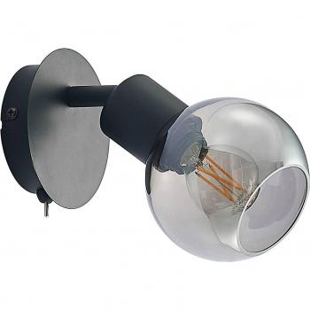 Lindby Eridia illuminazione moderna faretto nero 1 luce