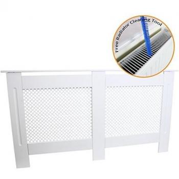 Cache Radiateur Ajustable en MDF Blanc 4 Tailles