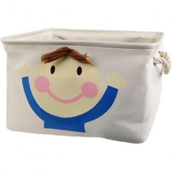 Foldable Toy & Laundry Barrel – Pink Whale Design