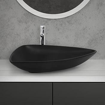 Ceramic Black Matte Triangle Lavabo ML-Design Luxebath 690x460x130
