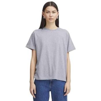 Damen‑T-Shirt Ichi „Palmer Loose“, grau, XXL