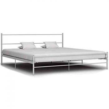 VidaXL 160x200 cm White Metal Bed Frame without Mattress