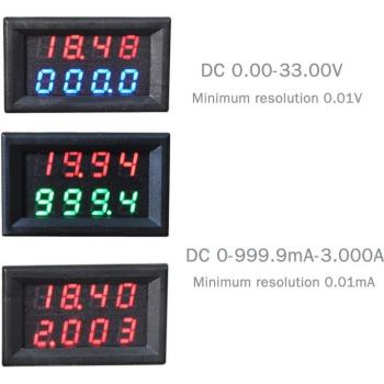 0-33V 3A High-Precision Digital Voltmeter Ammeter