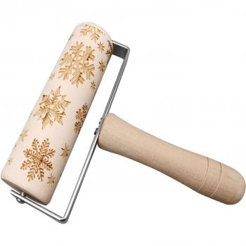 Star Pattern Embossing Rolling Pin for Cookies