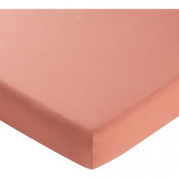 Couvre-lit Drap-Housse Rose Blush 90x200 lin lavé