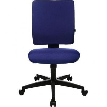 Topstar Bürodrehstuhl Lightstar 25,40cm (10), Stoff, blau stufenlose Sitzhöhenverstellung, mittelhohe quadratische (LS1000 G26)