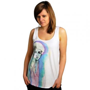 Headdress Collection – Weißes T-Shirt von Lisa Solberg, S