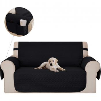 Divano Letto per Animali Deconovo 2 posti Trapuntato con tasche, dimensione 116×190 cm