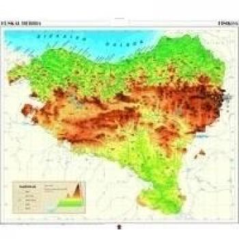 Euskal Herria fisikoa eta udalerriak eta eskualdeak