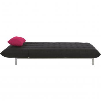 AC Design Chaisel Vibeke 42026 – Webstoff Anthrazit, ein pinkes Sitzkissen