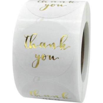 500pcs Wedding & Christmas Thank You Stickers