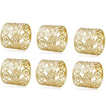 Gold Metal Napkin Rings for Weddings