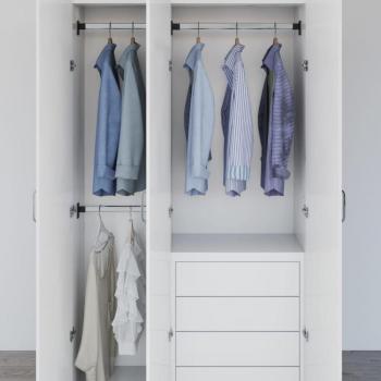 VidaXL Telescopic Wardrobe Rails 2 pcs Silver 22.8-39.4