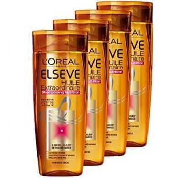 Shampooing nutrition huile extraordinaire elsève pour cheveux secs de l'oréal paris