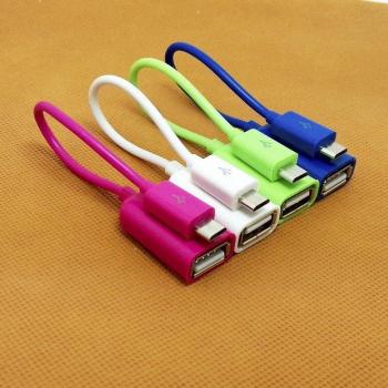 Glossy Micro USB to USB Mini OTG Cable for Android Phones