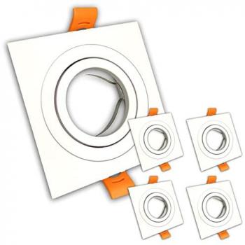 Aro de Aluminio Blanco Orientable para Bombilla MR16 80mm