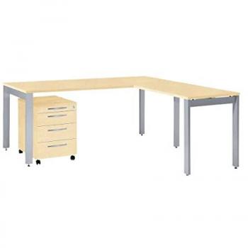 Table de travail Schäfer 1800×800×740 mm – table d’extension, tiroir roulant, décoration en érable