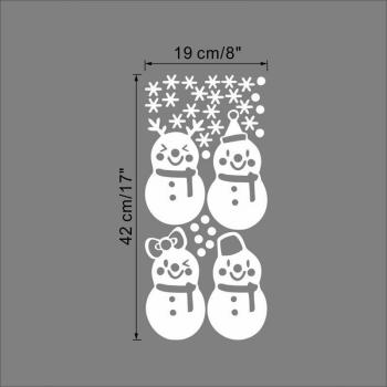 Holiday Season Snowman Window Sticker