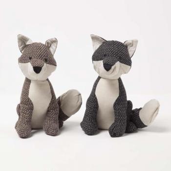 Textured Fox Door Stop Set