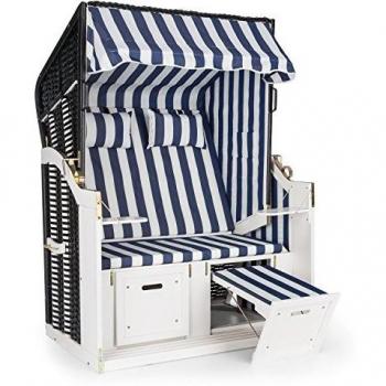 Tumbona azul y blanca a rayas Blumfeldt Hiddensee