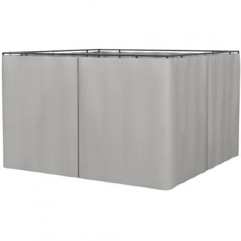 Outsunny 4-Panel Light Grey Gazebo Sidewall Set