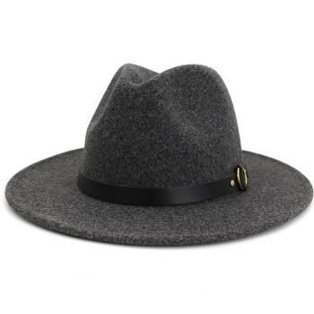 Wide Brim Felt Trilby Cap