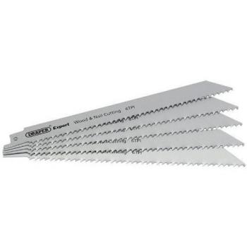 200 mm 6 TPI Bi‑Metal Reciprocating Saw Blades, Pack of
