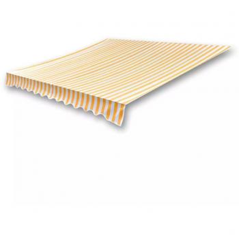 Tissu d'Auvent vidaXL Jaune Tournesol et Blanc 3x2,5m
