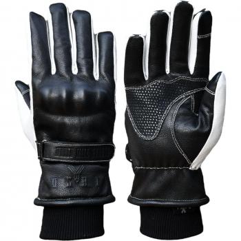 YOSHI WinterGear Gloves – Genuine White Leather, Goatskin, Brushed Lining