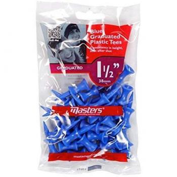 Masters Plastic Graduated Golf Tees 1.5'' Bag 30 Blue