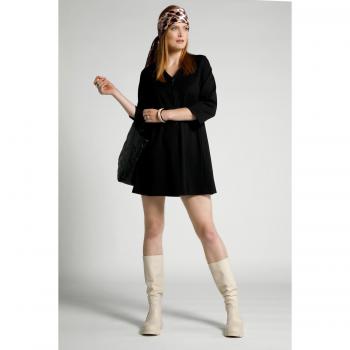 Damen Jerseykleid in großen Größen, Schwarz, Viskose/Synthetische Fasern, Ulla Popken