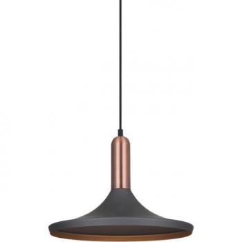 Contemporary Gray and Copper Hanging Light Fixture, E27