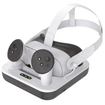 White Venom VR Power Station for Meta Quest 3S – Includes Batteries