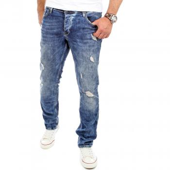 Slim Fit Herrenhose RS‑2069 – 36 W x 32 L, Blau, Stretch