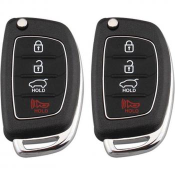 2pcs Black Keyless Entry Remote Control Fob Case for Hyundai I10 I20 I30 I35 I40 Genesis