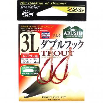 Twin Assist Forellepel (Rood Fusso 3L) – Sasame N‑310