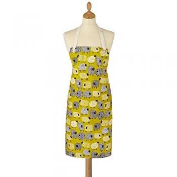 Ulster Weavers Dotty Sheep Oilcloth Apron Yellow, Black and White